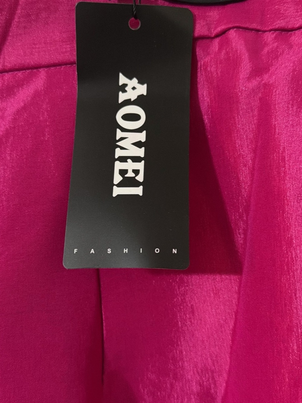 AOMEI Satin Hot Pink Women's Jumpsuit